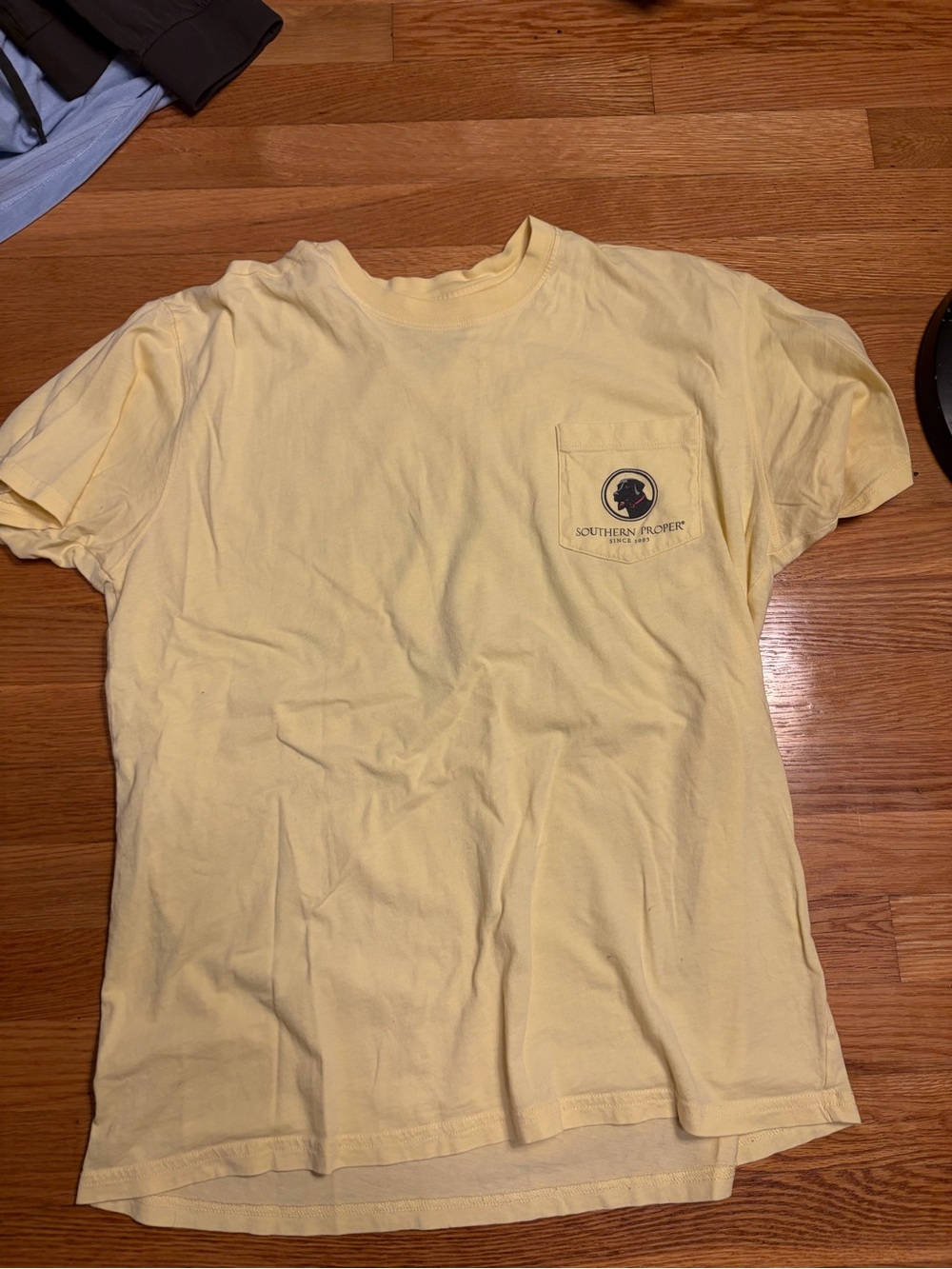Southern Proper Pale Yellow Short Sleeve Pocket Tee